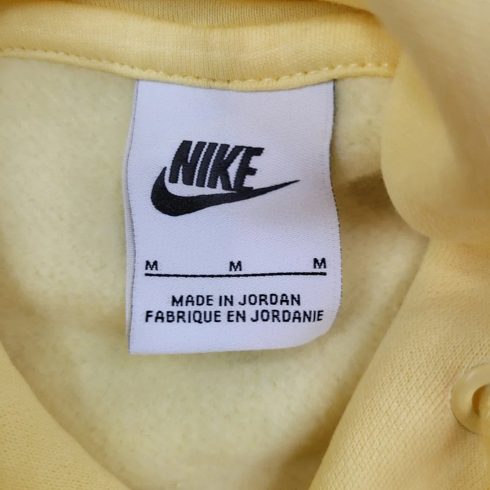 Nike Hoodie Womens Medium Yellow Phoenix Fleece Pullover DQ5860-722 Swish Logo